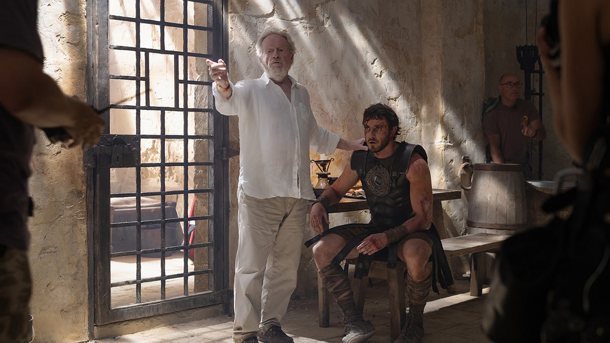 Ridley Scott and Paul Mescal in Gladiator II