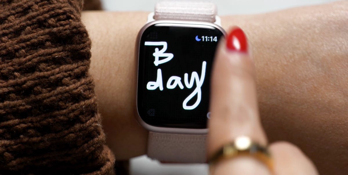 Apple Watch with 2Doodle app on screen