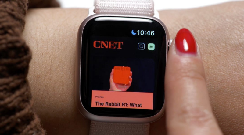 Apple Watch with Parity app on screen