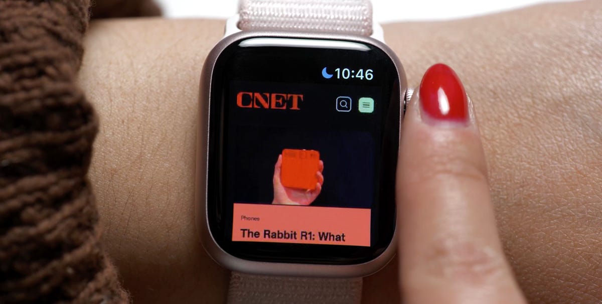 Apple Watch with Parity app on screen