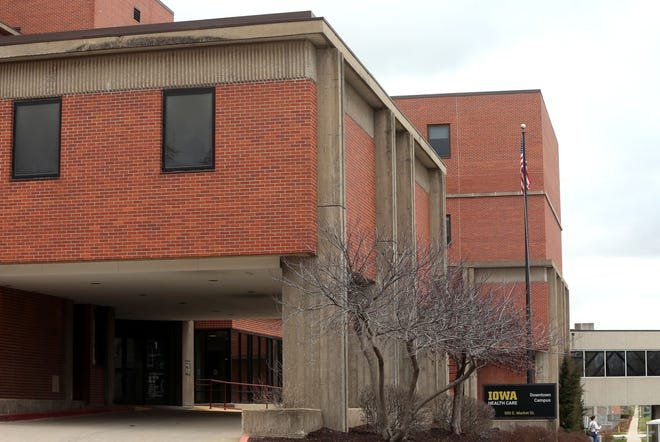 The University of Iowa Heath Care campus is pictured Thursday, March 14, 2024 in Iowa City, Iowa.